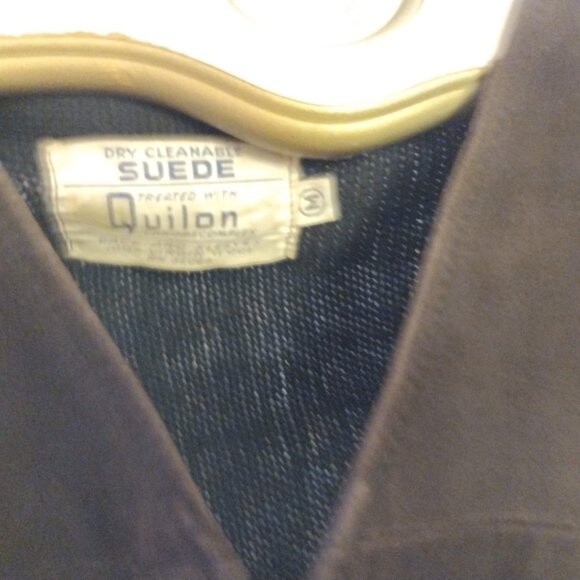 VINTAGE SUEDE CARDIGAN, SWEATER VEST Size M - Picture 8 of 9
